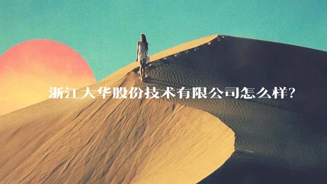 浙江大华股份技术有限公司怎么样？